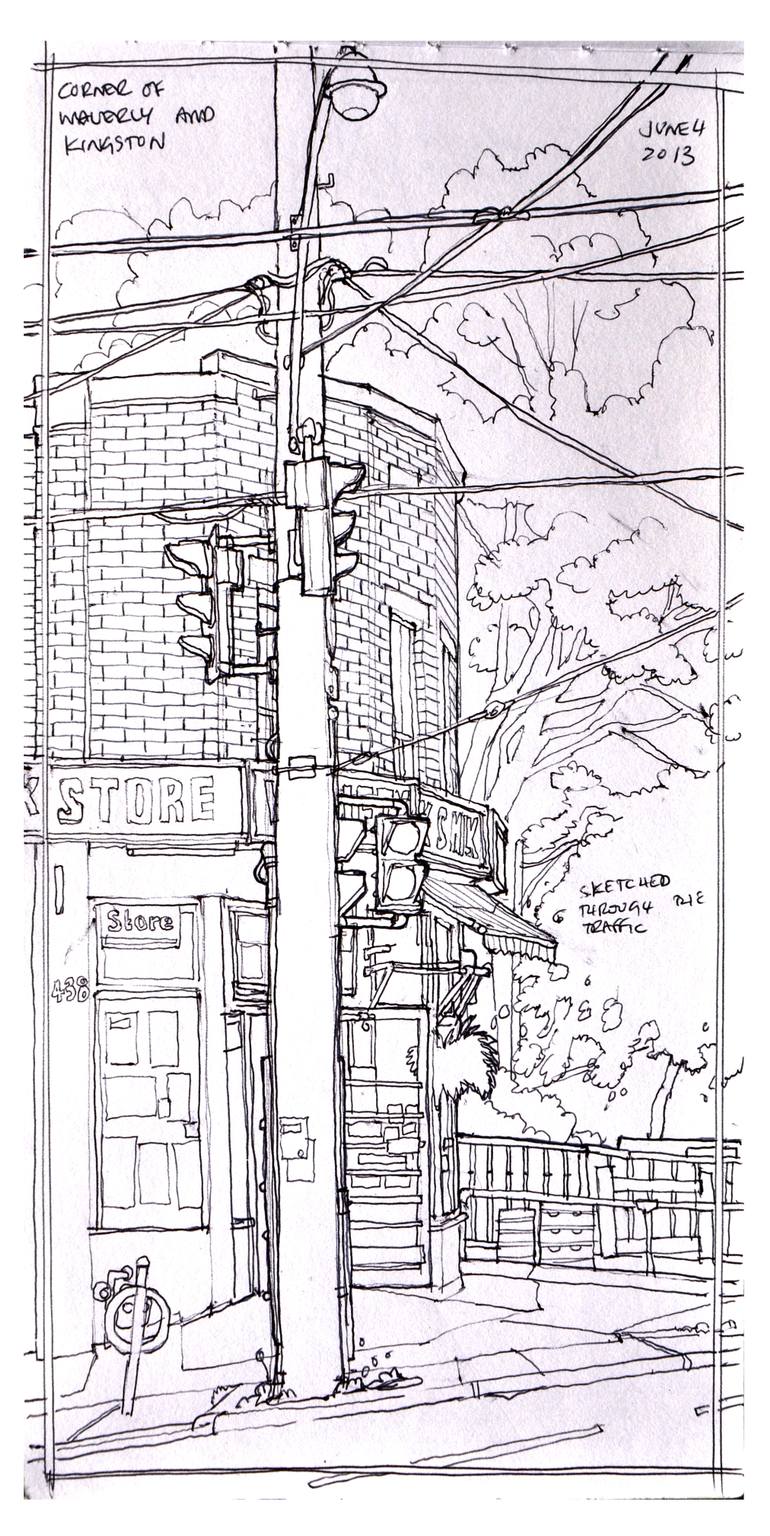 770x1536 corner store drawing - Store Drawing