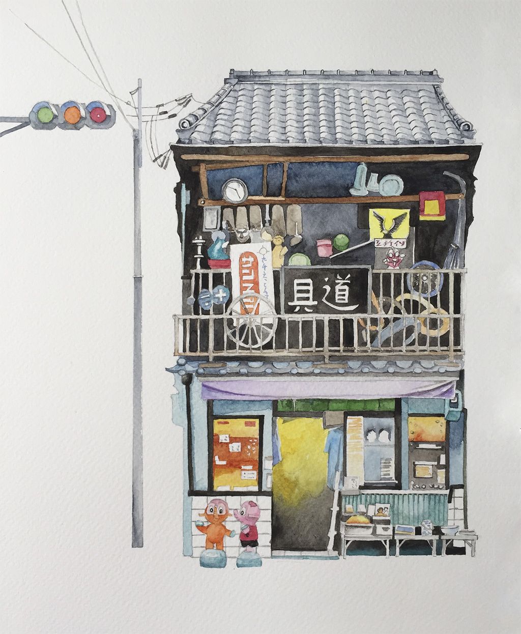 1024x1246 Storefront In Kyoto - Storefront Drawing