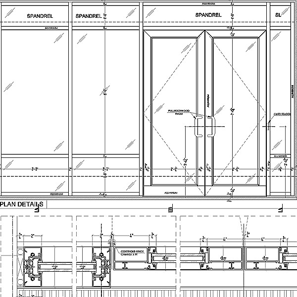 600x600 Storefront Shop Drawings Needed For Submittals - Storefront Drawing
