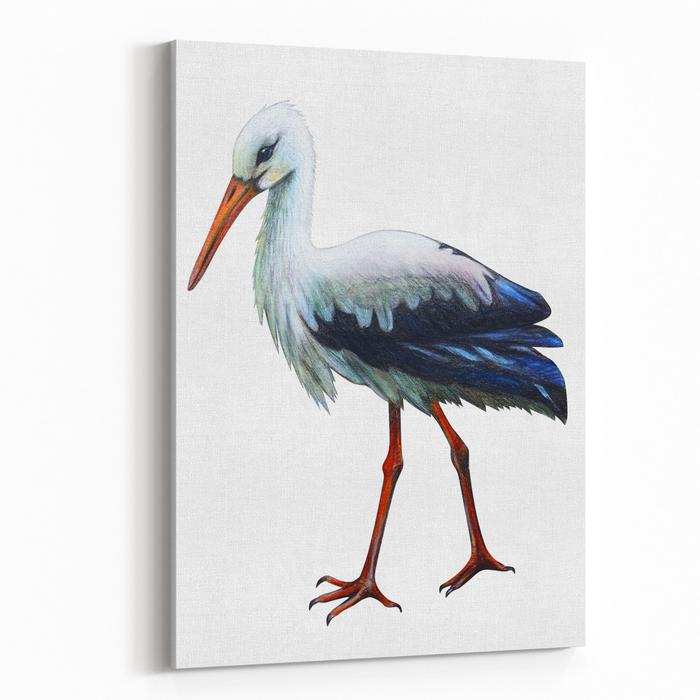 700x700 stork drawing ciconia canvas wall art print rosenberry rooms - Stork Drawing
