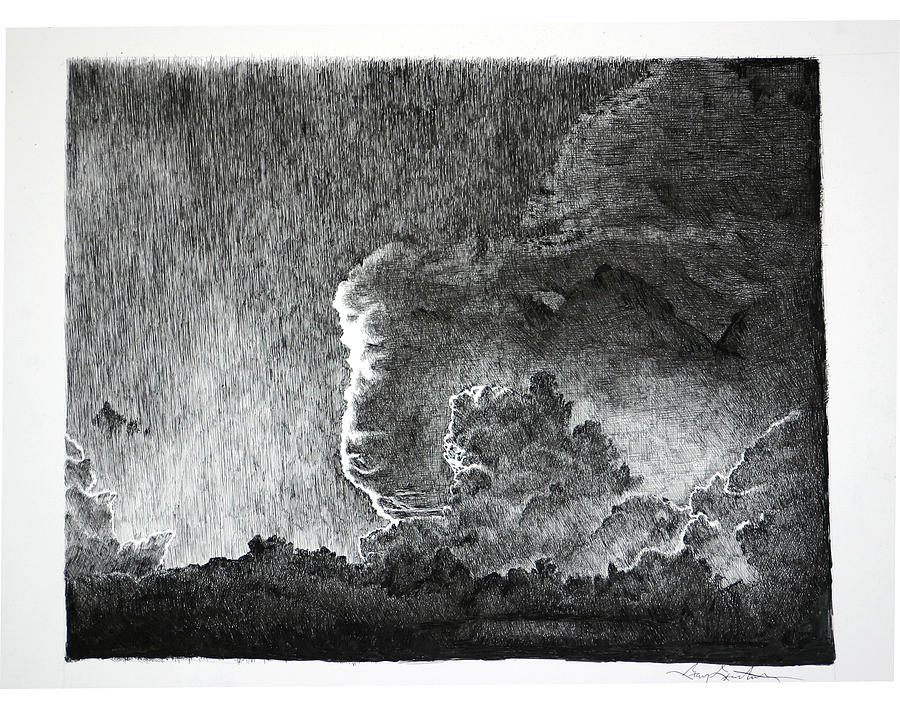 900x706 Cloud Drawing - Storm Cloud Drawing