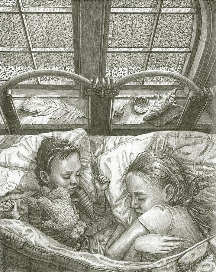715x900 sleeping through the storm drawing - Storm Drawing