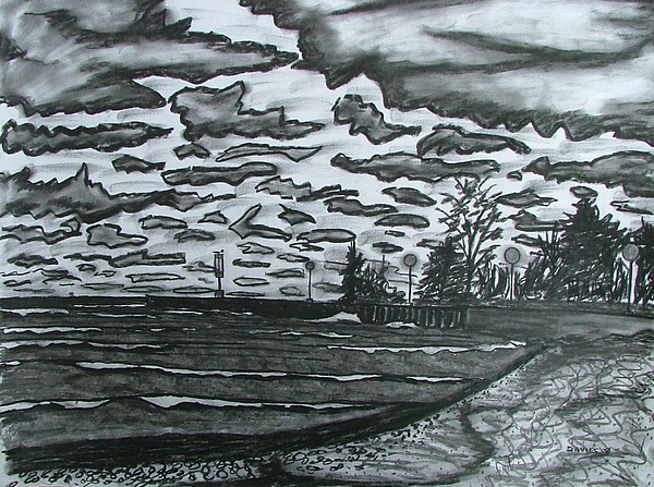 600x447 storm at bayfield beach drawing - Storm Drawing
