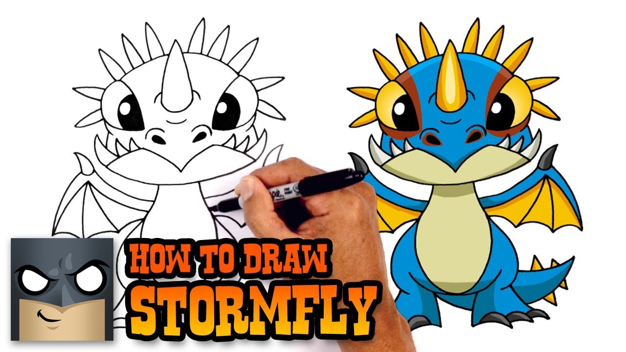 1280x720 how to draw a dragon stormfly how to train your dragon - Stormfly Drawing