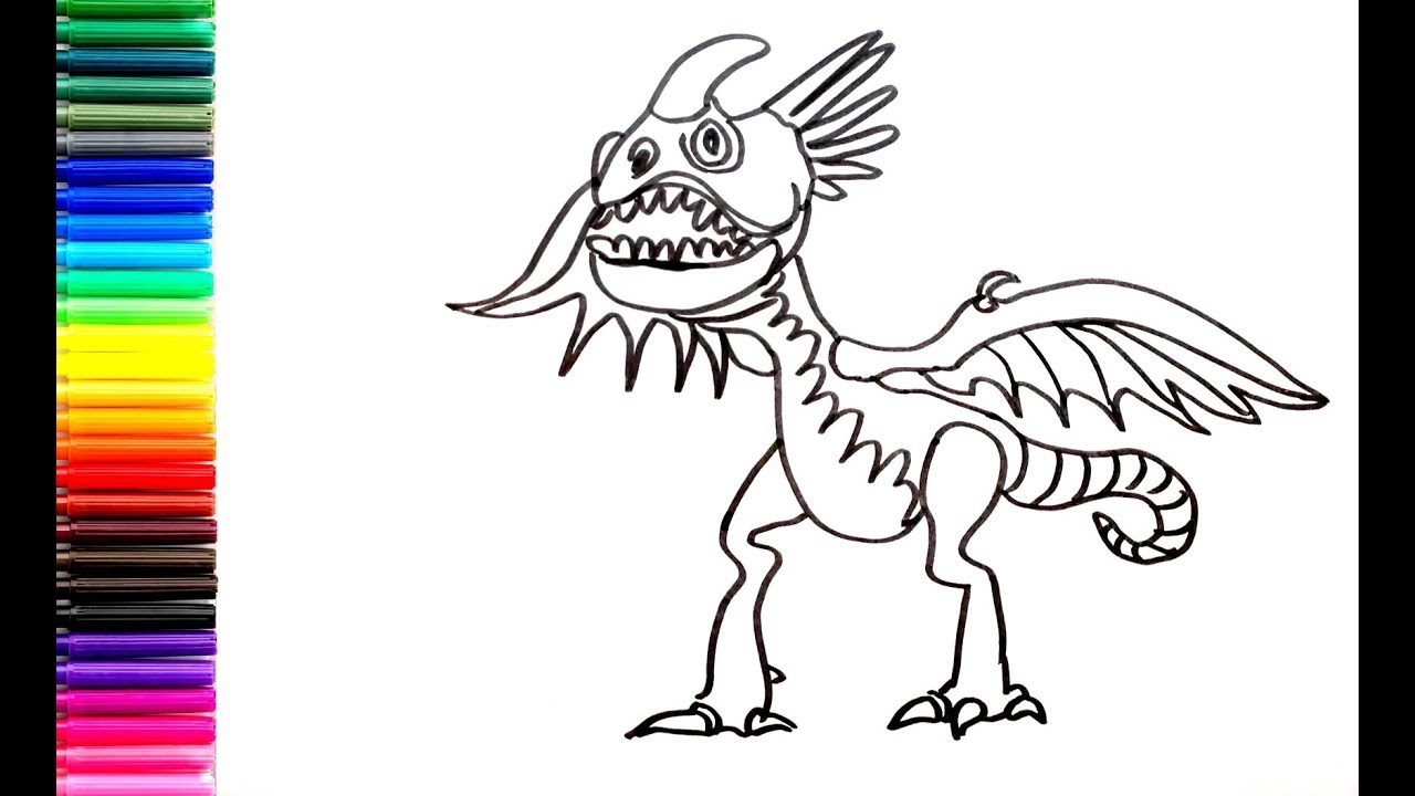 1280x720 how to draw stormfly the dragon from how to train your dragon - Stormfly Drawing