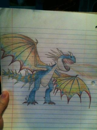 320x427 stormfly in my school notebook! - Stormfly Drawing