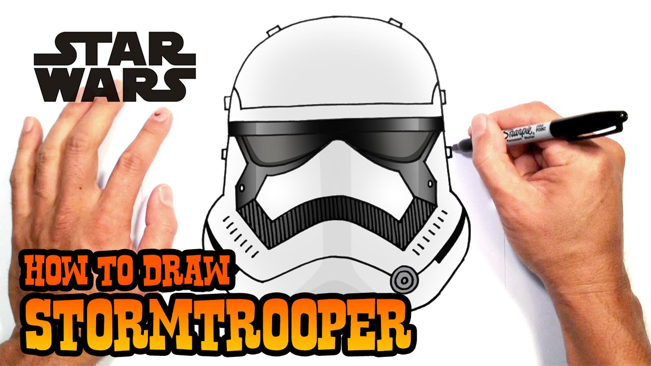 1280x720 How To Draw Star Wars Stormtrooper - Stormtrooper Drawing Helmet