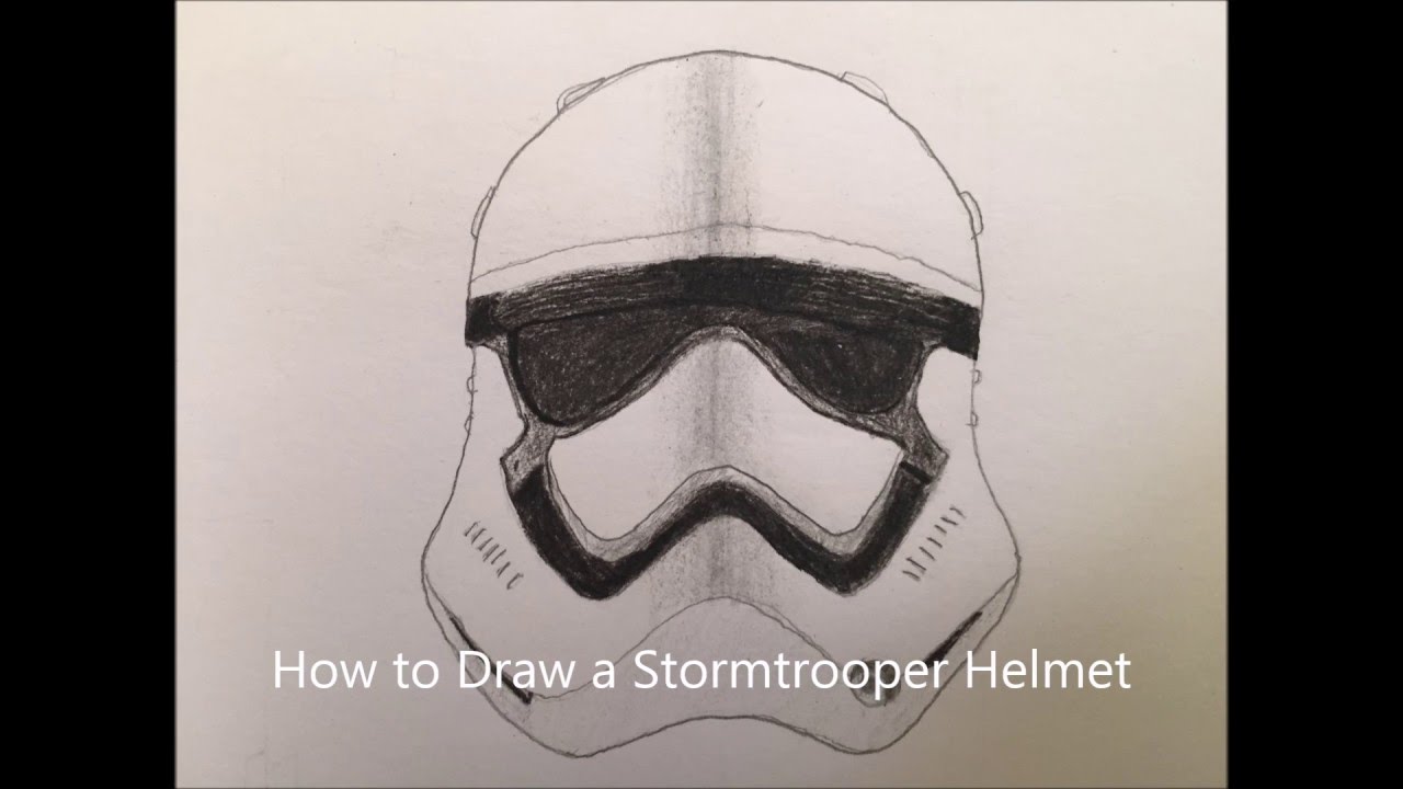 1280x720 How To Draw A First Order Stormtrooper Helmet - Stormtrooper Drawing Helmet