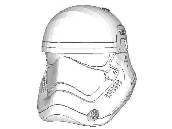575x432 Star Wars The Force Awakens - Stormtrooper Drawing Helmet
