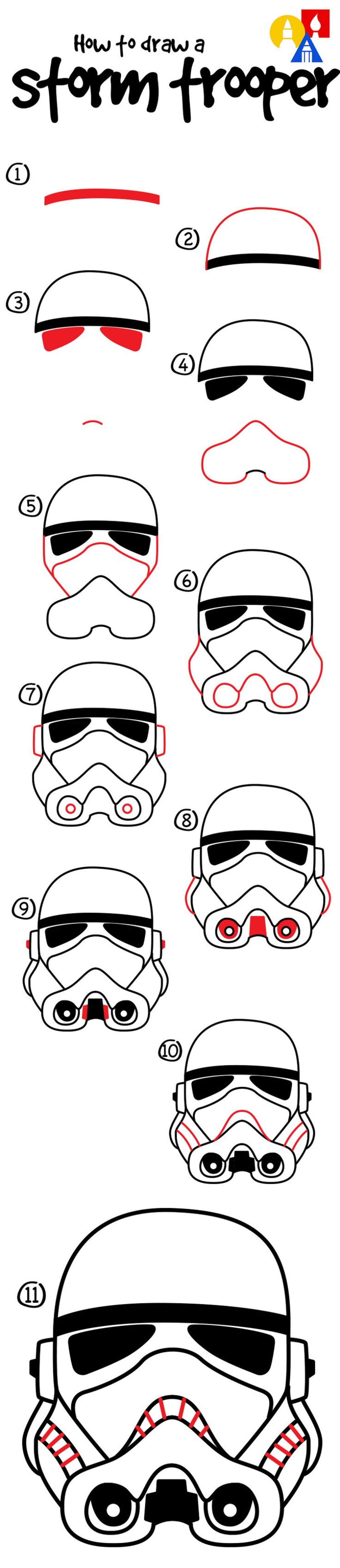 1600x7376 How To Draw A Stormtrooper Helmet - Stormtrooper Drawing Helmet