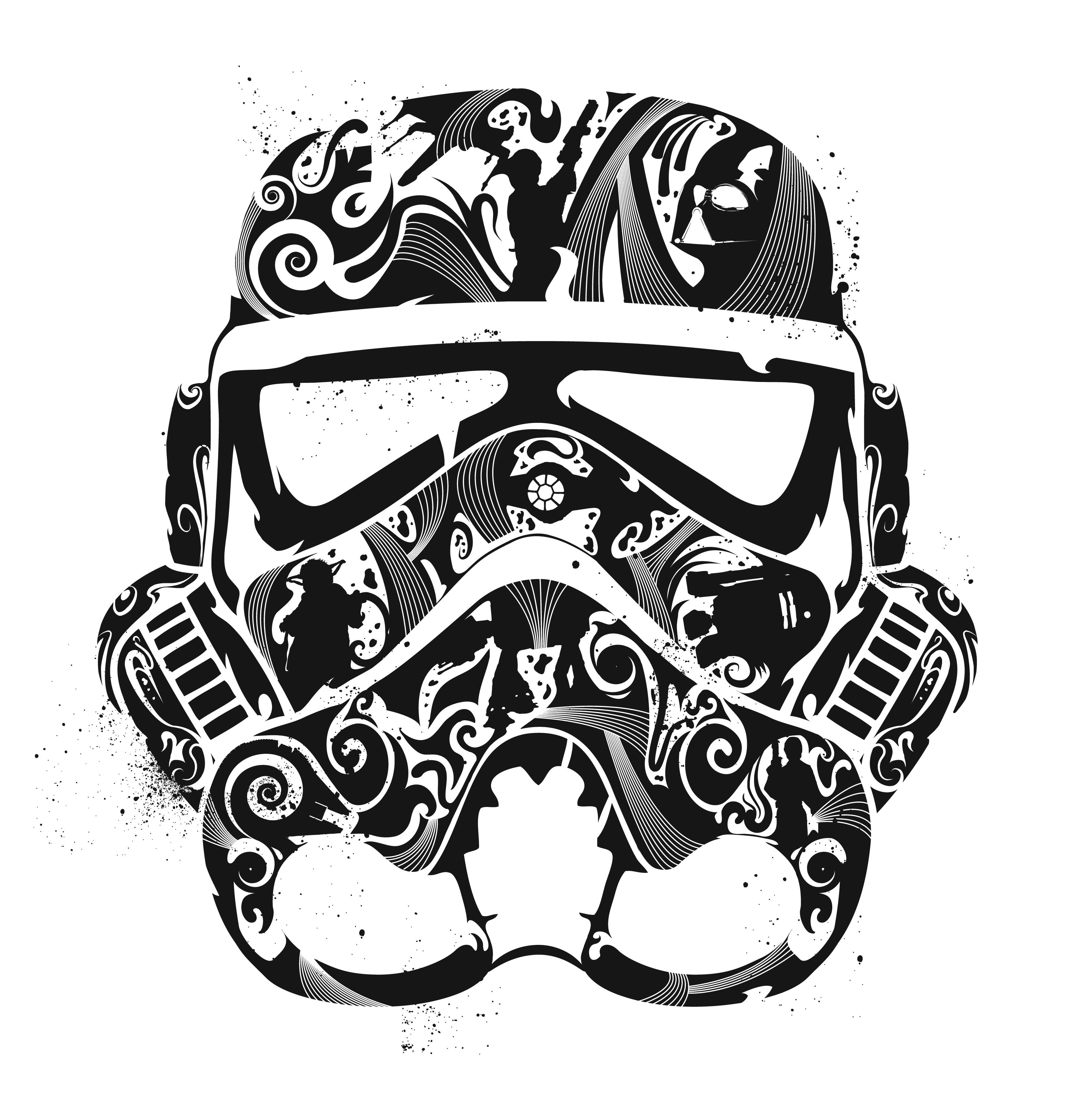3133x3281 Stormtrooper Helmet Drawing - Stormtrooper Drawing Helmet