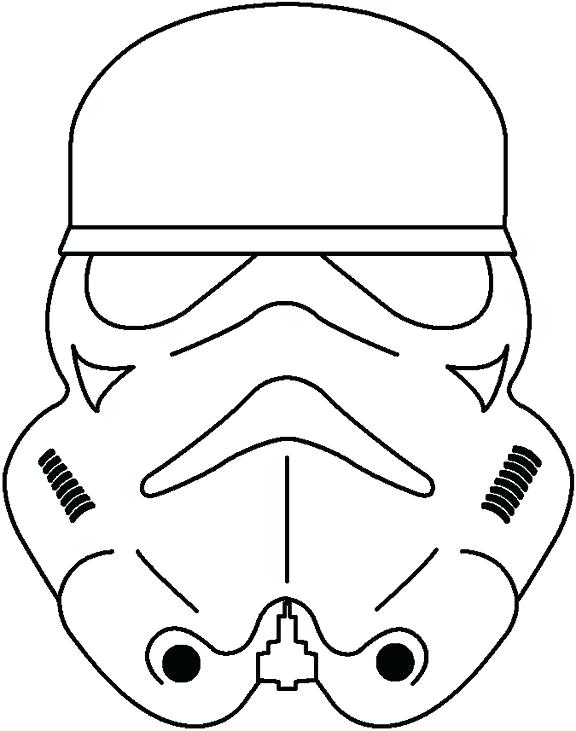 576x731 Coloring - Stormtrooper Head Drawing