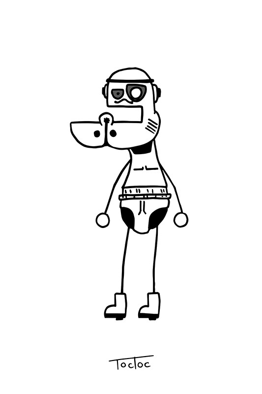 533x800 Stormtrooper, Toctoc - Stormtrooper Head Drawing