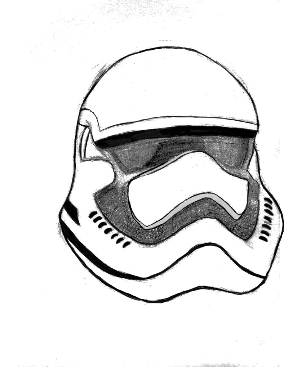 945x1183 Stormtrooper Helmet Outline - Stormtrooper Head Drawing