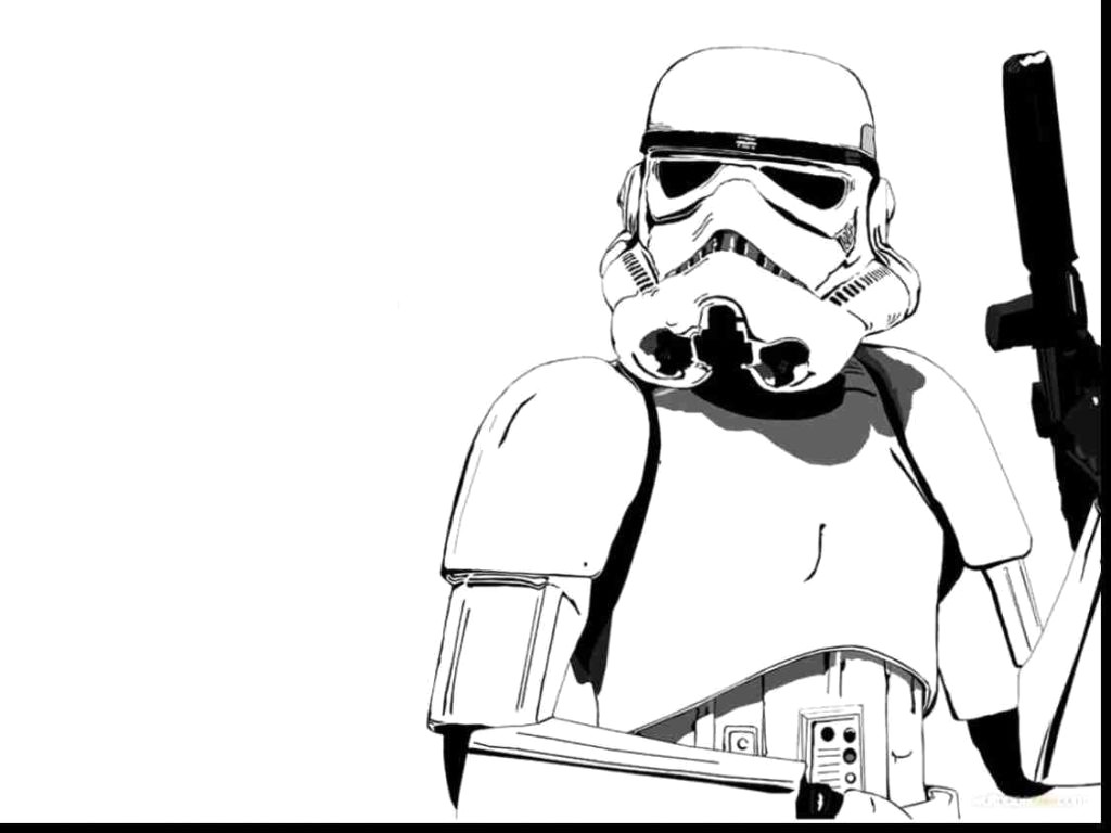 1024x768 Awesome And Beautiful Stormtrooper Coloring - Stormtrooper Head Drawing
