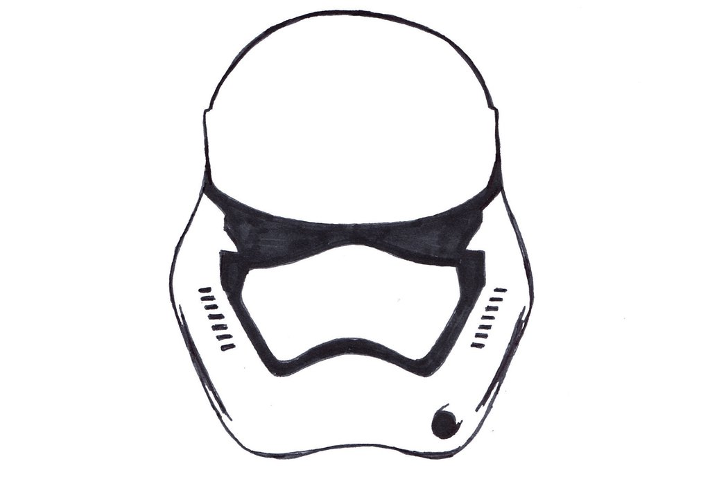 Clone Trooper Helmet Drawing at PaintingValley.com | Explore collection