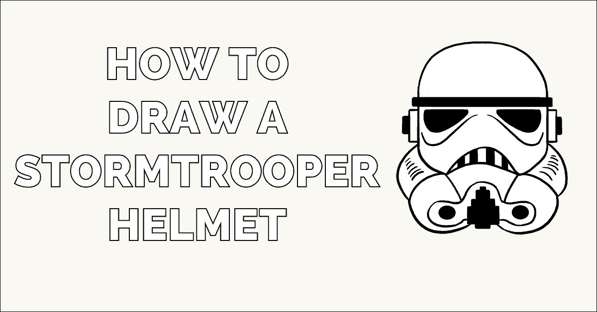 1200x628 How To Draw A Stormtrooper Helmet Featured Random Mask Drawing - Stormtrooper Helmet Drawing
