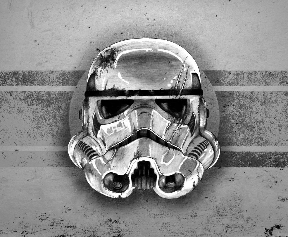 985x811 How To Draw A Stormtrooper Helmet Old - Stormtrooper Helmet Drawing