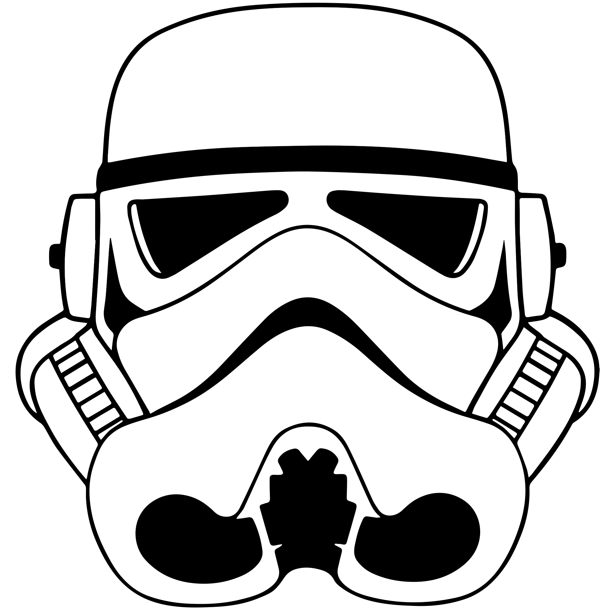 2000x1984 Stormtrooper Mandala Transparent Png Clipart Free Download - Stormtrooper Helmet Drawing