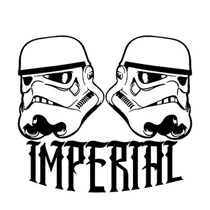425x425 Imperial Stormtrooper Helmets Silhouette Vinyl Sticker - Stormtrooper Helmet Drawing