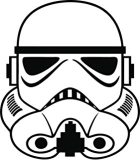 280x320 stormtrooper star wars vinyl sticker decals for car bumper window - Stormtrooper Line Drawing