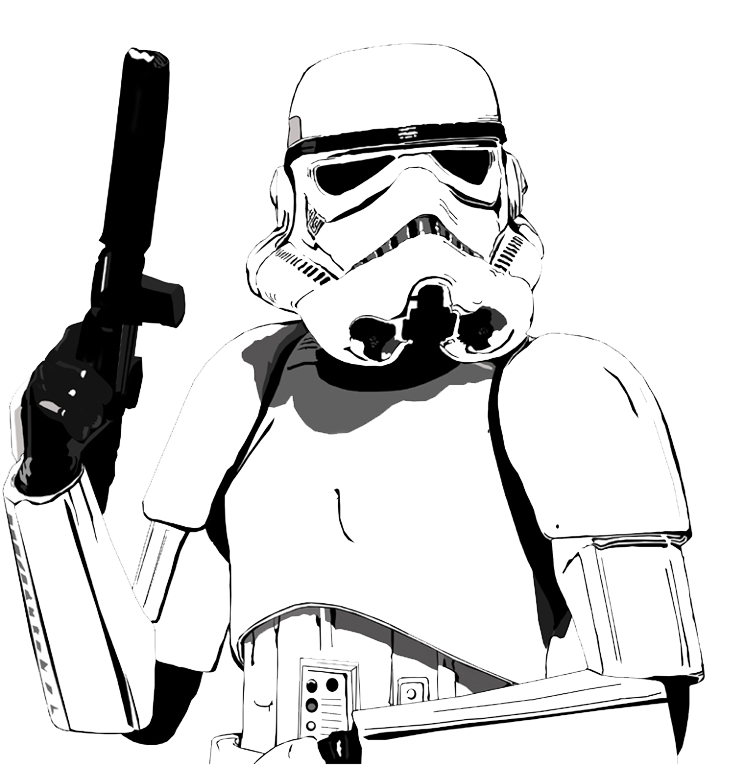730x768 Star Wars Stormtrooper Vector Free Stock - Stormtrooper Line Drawing