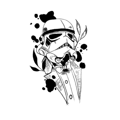 400x400 Stormtrooper - Stormtrooper Line Drawing