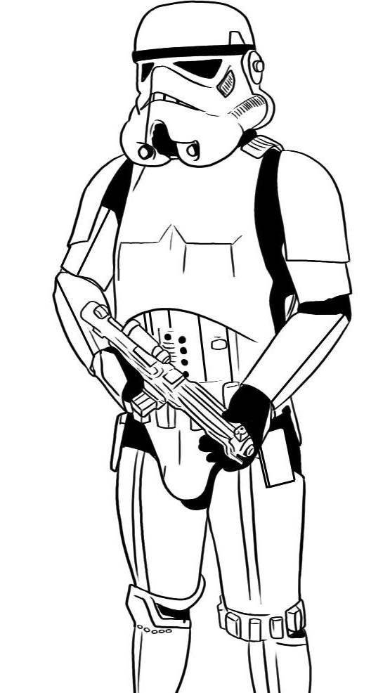 555x986 Stormtrooper Coloring - Stormtrooper Line Drawing