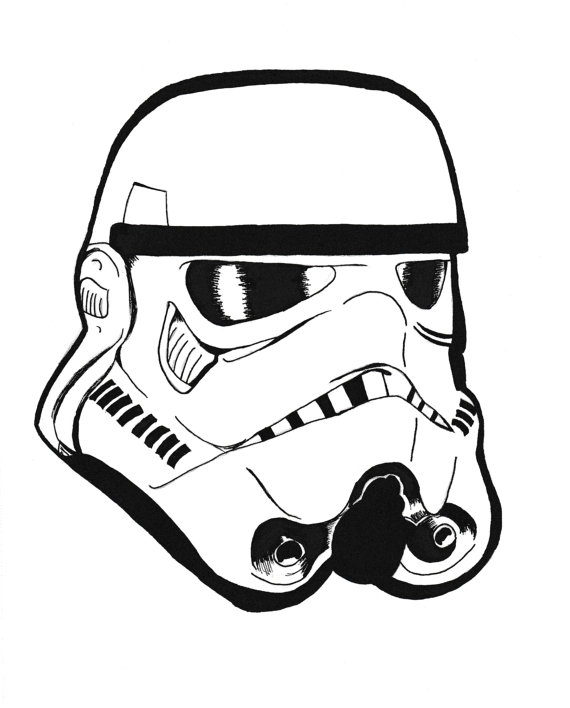 Stormtrooper Mask Drawing at PaintingValley.com | Explore collection of ...