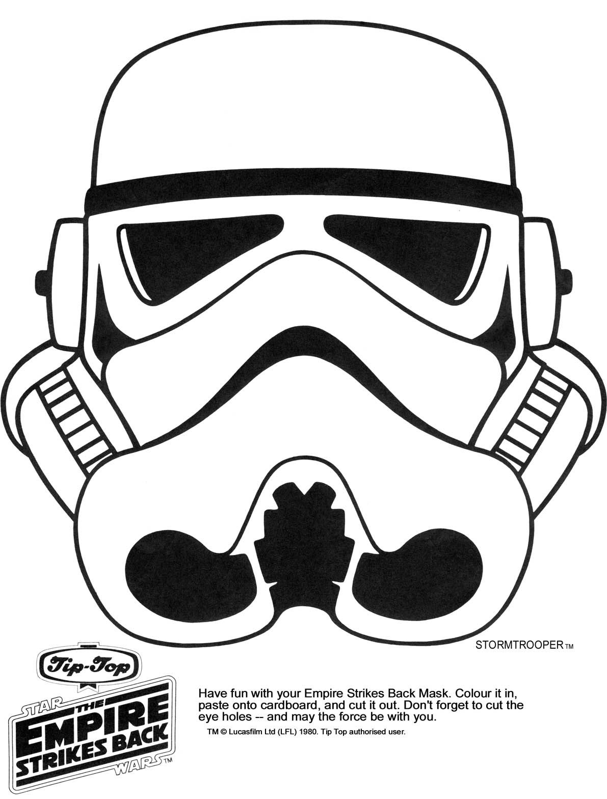 1191x1568 Star Wars Printable Masks - Stormtrooper Mask Drawing