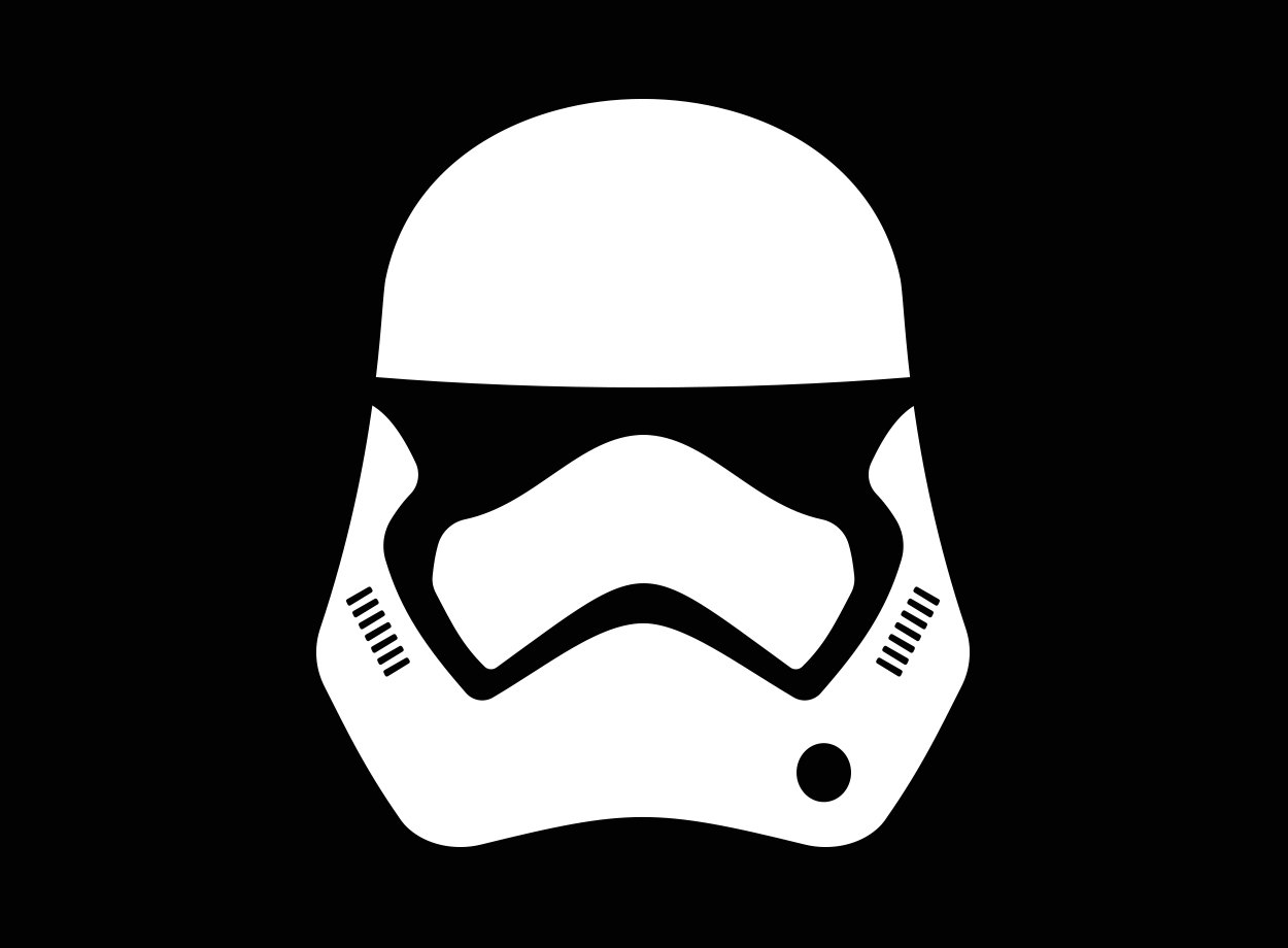 1250x920 Stormtrooper Helmet Clipart Great Free Clipart, Silhouette - Stormtrooper Mask Drawing