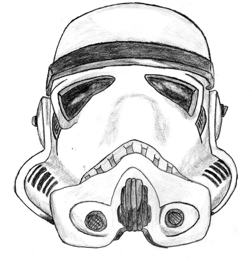875x914 Stormtrooper Helmet Drawing - Stormtrooper Mask Drawing