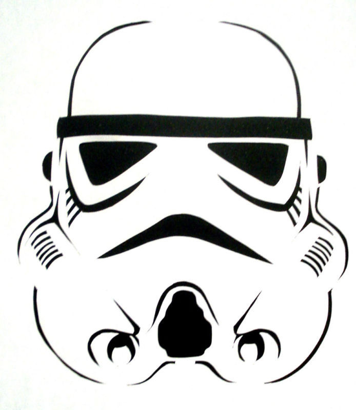694x800 Stormtrooper Helmet Outline - Stormtrooper Mask Drawing