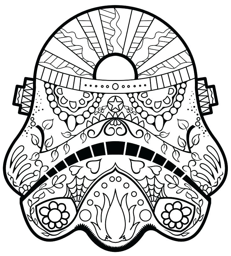 736x816 Coloring Pages Star Wars Colouring Stormtrooper - Stormtrooper Mask Drawing