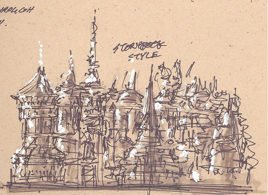 900x654 concept sketch of vanilla shell 'storybook style' commercial - Story Book Drawing