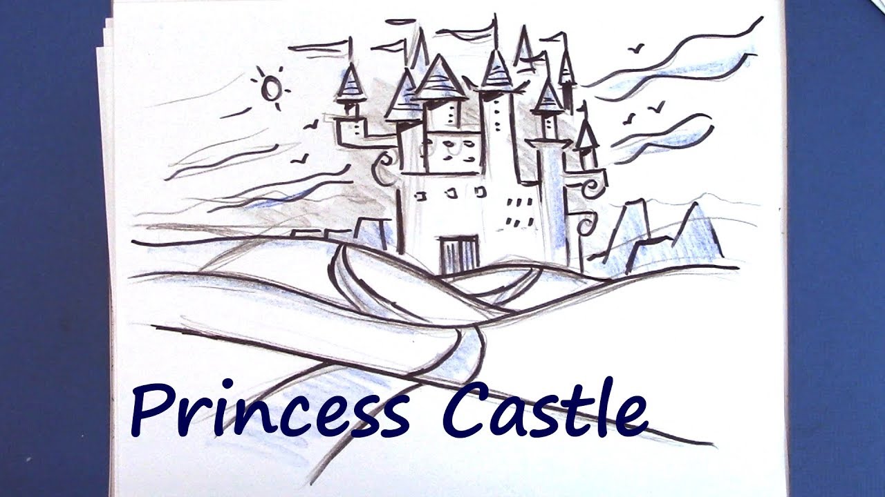 1280x720 How To Draw A Storybook Castle - Story Book Drawing