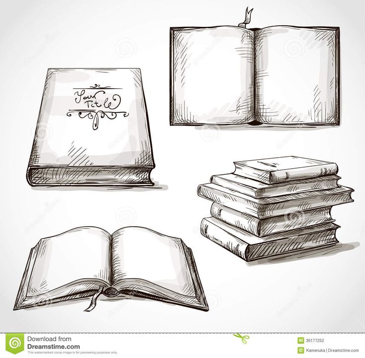 736x722 drawings of books set of old books drawings pile of books open - Story Book Drawing