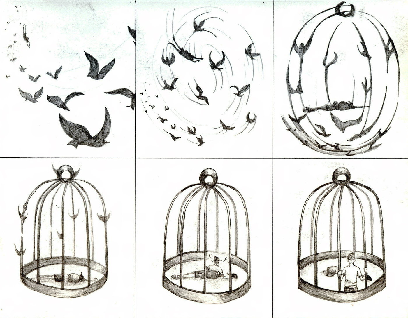 1400x1089 Drawing Story The Bird - Story Drawing