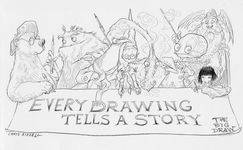1024x632 every drawing tells a story' kids t shirt - Story Drawing