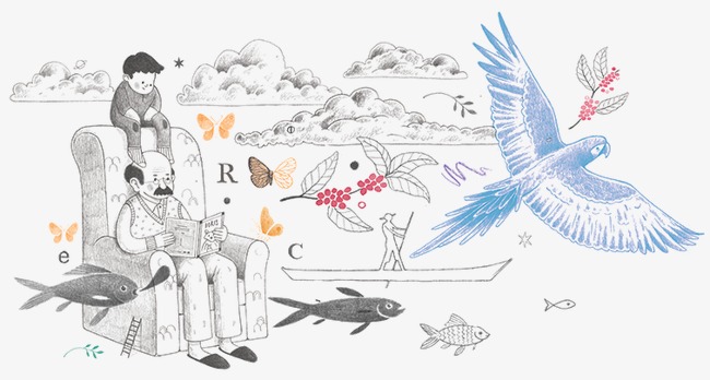 650x348 storytelling grandfather, pencil drawing, black, line png image - Storytelling Drawing