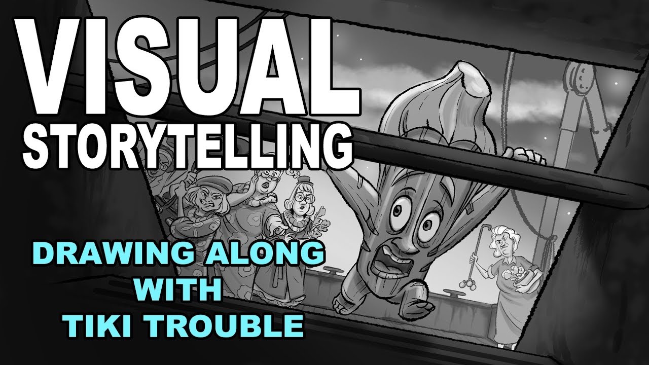 1280x720 visual storytelling drawing along with tiki trouble - Storytelling Drawing
