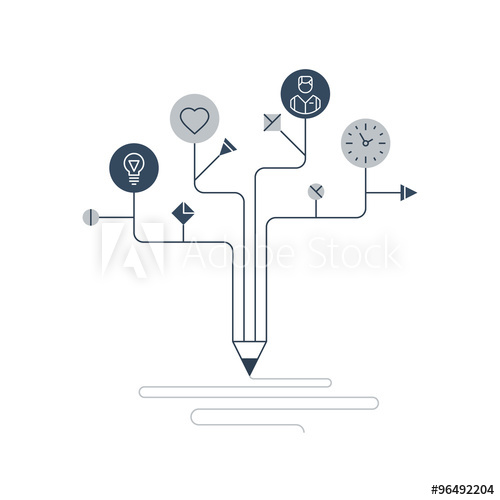 500x500 components of creative writing or drawing learning concept self - Storytelling Drawing