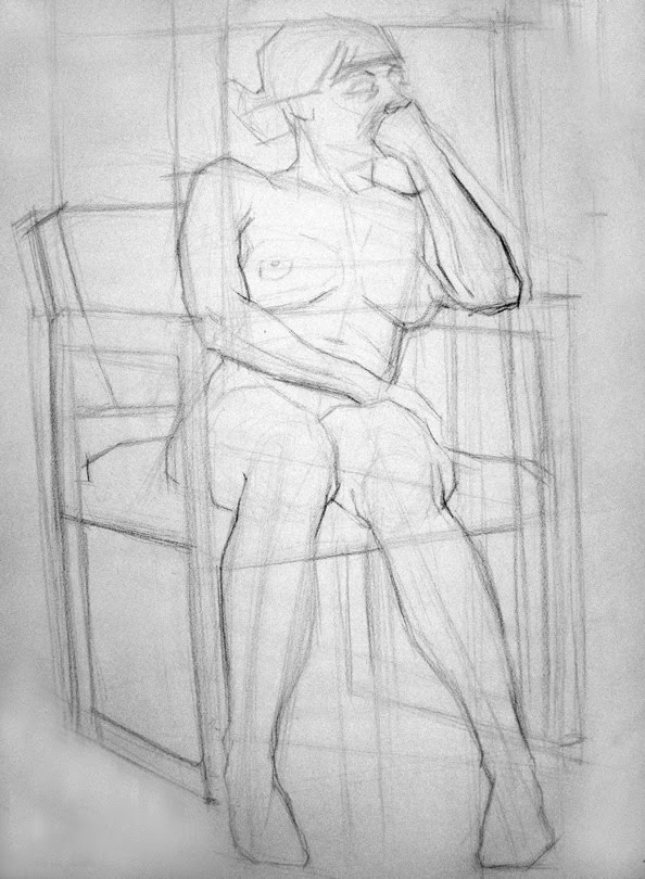 594x810 Figure Drawing Professor Construction Drawing - Straight Drawing