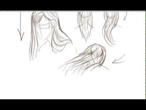 480x360 how to draw straight hair - Straight Drawing