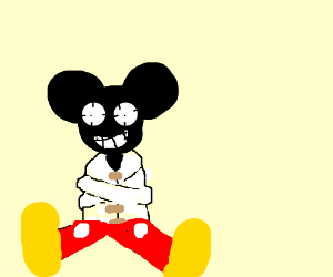 300x250 mickey mouse in a straight jacket drawing - Straight Jacket Drawing