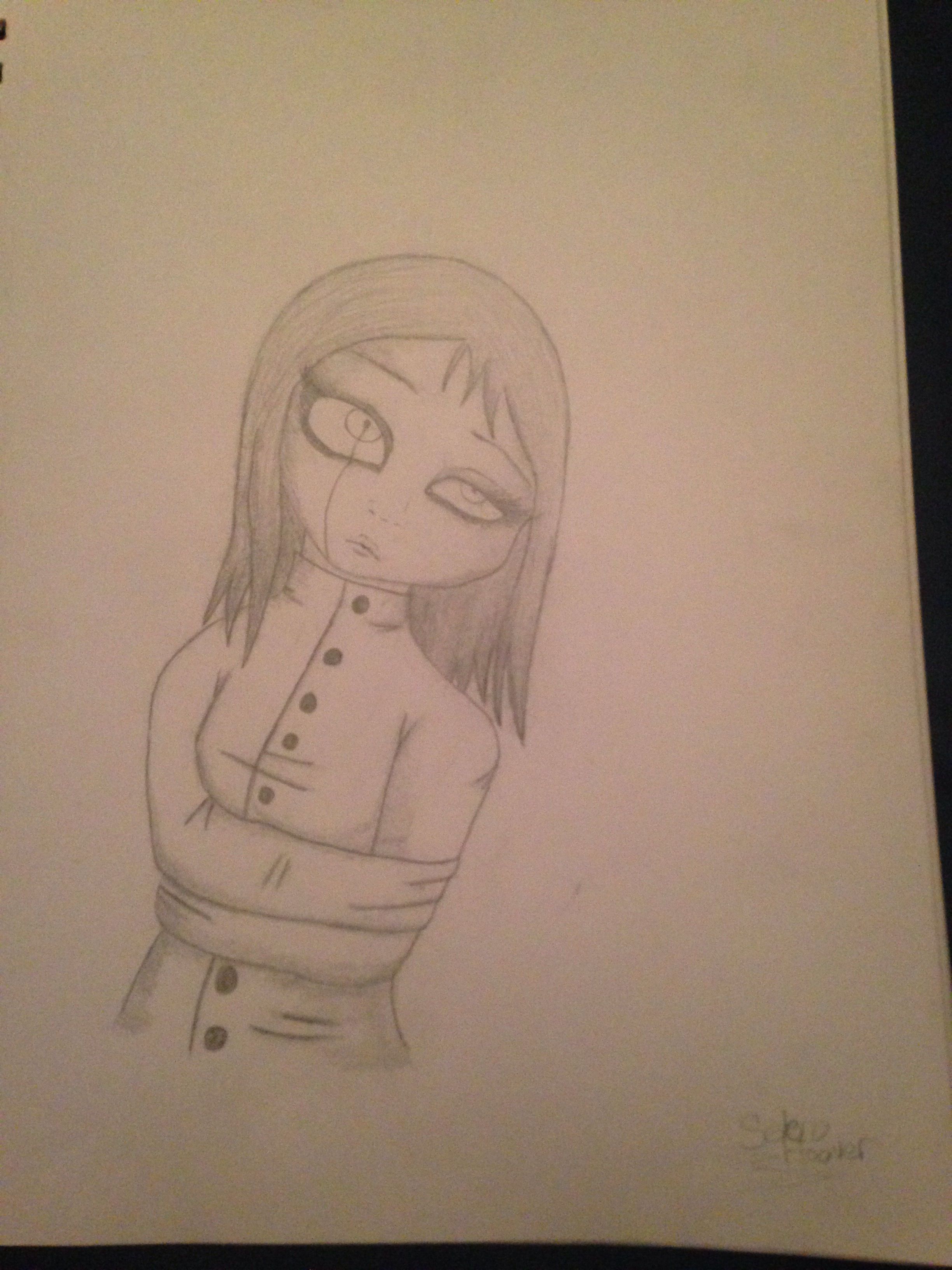 2448x3264 girl in a straight jacket my drawings - Straight Jacket Drawing