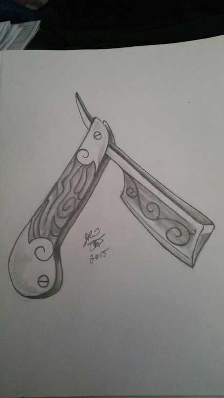 Straight Razor Drawing at PaintingValley.com | Explore collection of