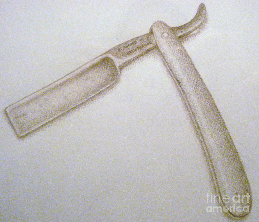 900x774 straight razor drawing - Straight Razor Drawing