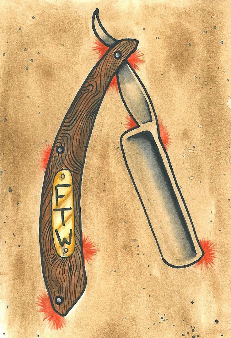 Straight Razor Drawing At Paintingvalley Com Explore Collection