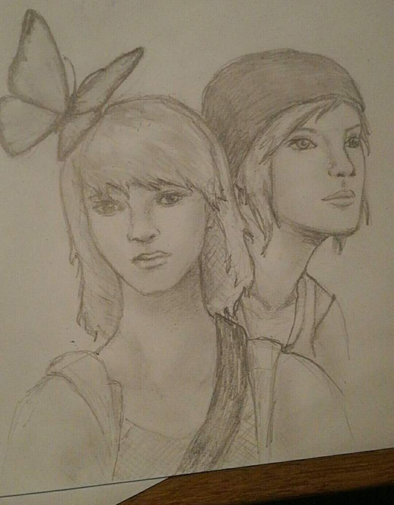 799x1024 i made a drawing of chloe and max from the game life is strange - Strange Drawings